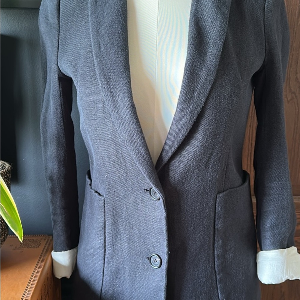 Wilfred Classic Charcoal Women's Linen Blazer